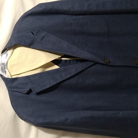 SALE! Crittendens Cool Cotton Blue 100% Linen Vintage Jacket/Blazer XL (A-76) - Picture 2 of 16